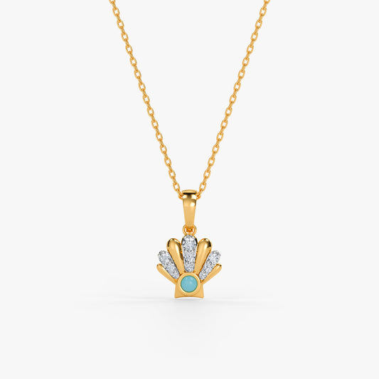 Gold Chandra Lab Grown Diamond Pendant