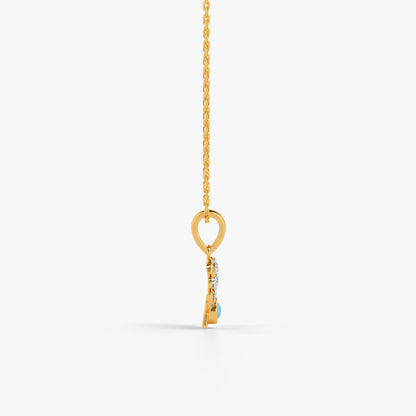 Gold Chandra Lab Grown Diamond Pendant