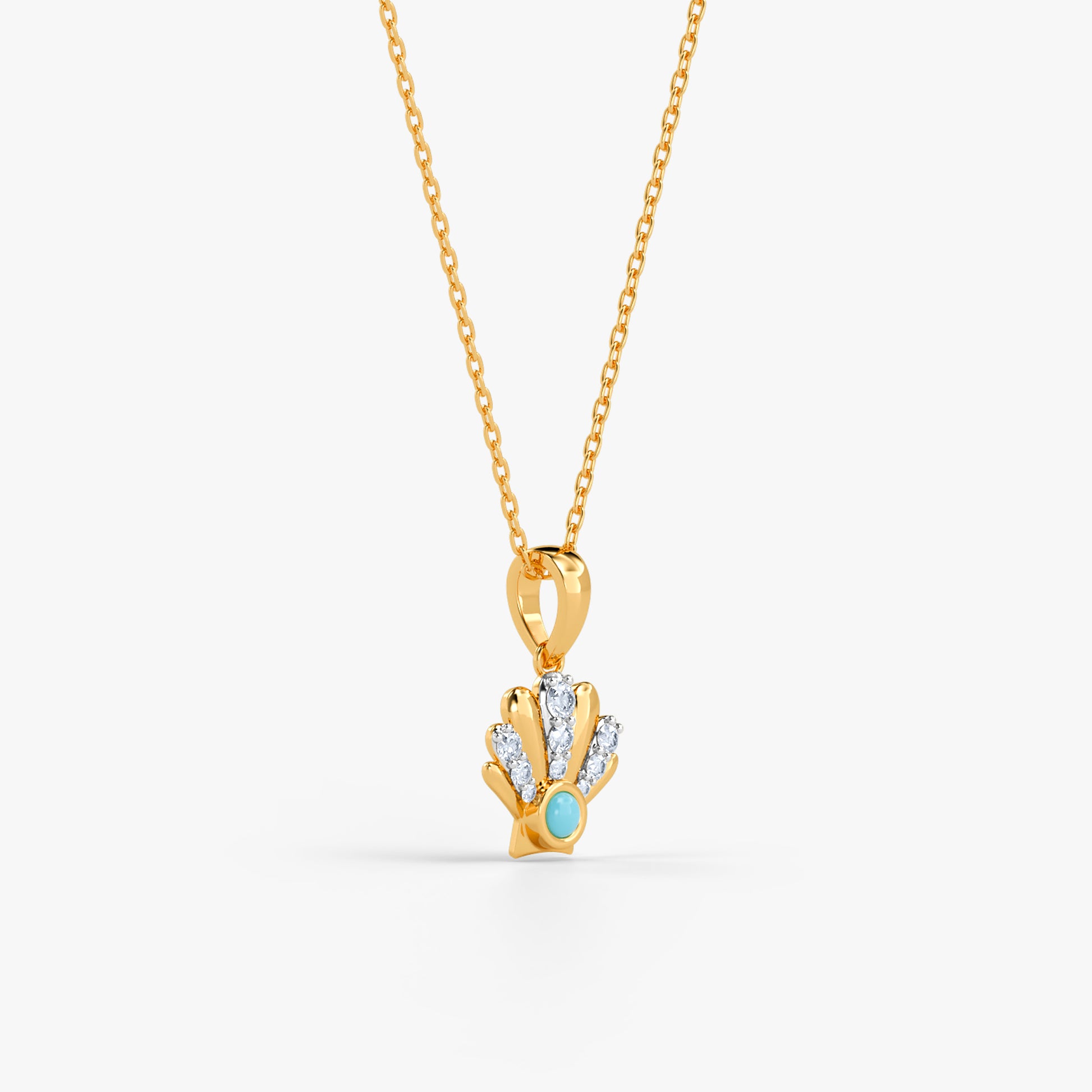 Gold Chandra Lab Grown Diamond Pendant