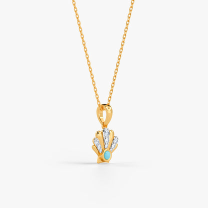 Gold Chandra Lab Grown Diamond Pendant