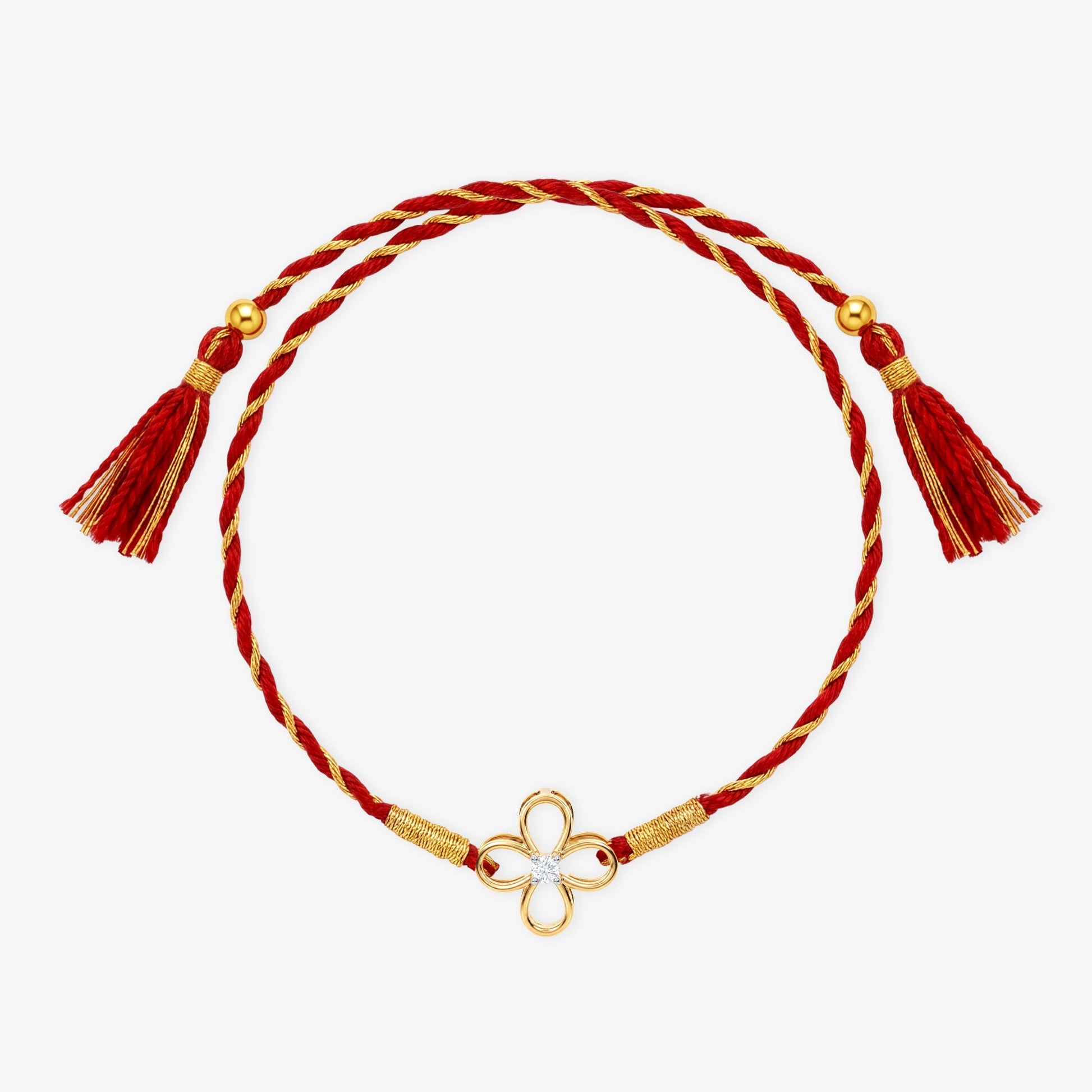 Gold Udbhav Solitaire Lab Grown Diamond Convertible Rakhi Pendant