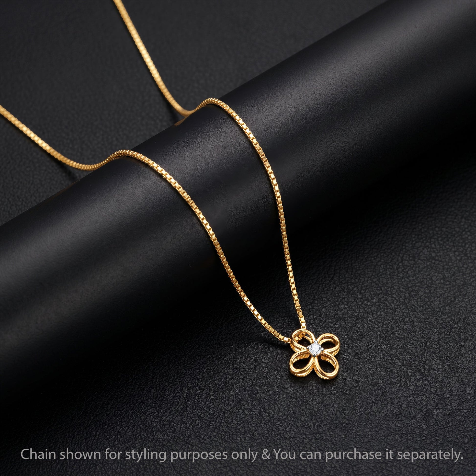 Gold Udbhav Solitaire Lab Grown Diamond Convertible Rakhi Pendant