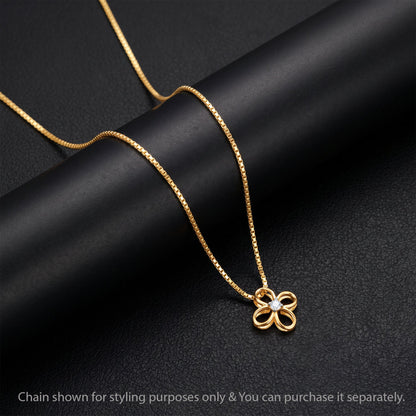 Gold Udbhav Solitaire Lab Grown Diamond Convertible Rakhi Pendant
