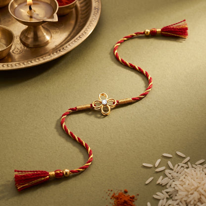 Gold Udbhav Solitaire Lab Grown Diamond Convertible Rakhi Pendant