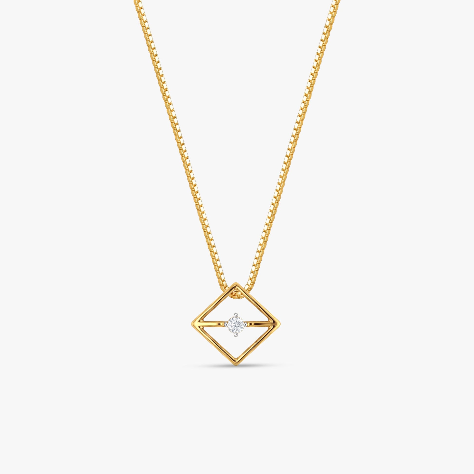 Gold Aghosh Solitaire Lab Grown Diamond Convertible Rakhi Pendant