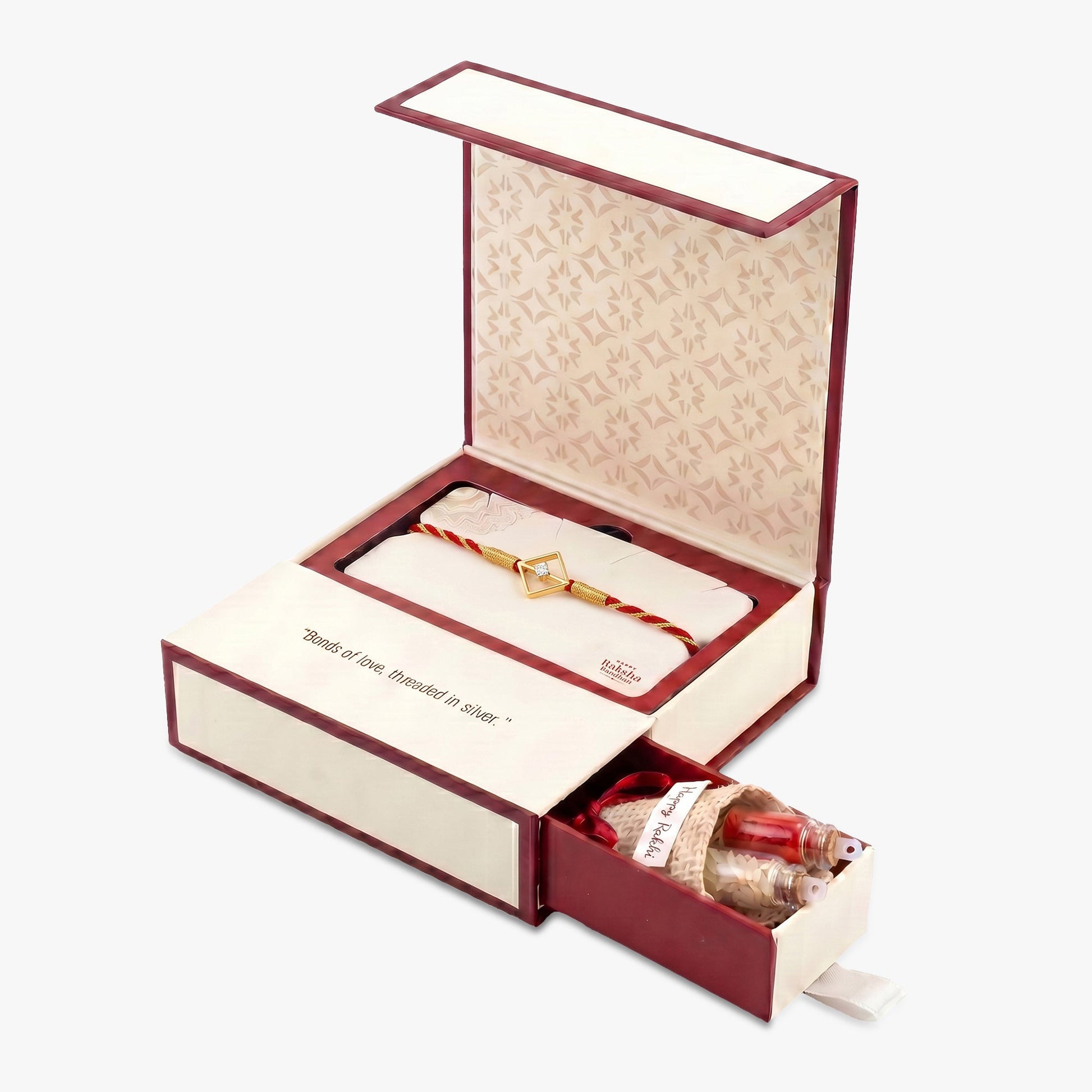 Gold Aghosh Solitaire Lab Grown Diamond Convertible Rakhi Pendant