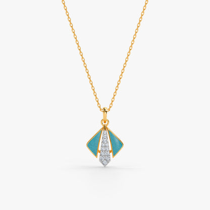 Gold Gagan Lab Grown Diamond Pendant