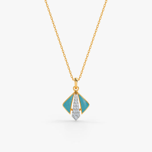 Gold Gagan Lab Grown Diamond Pendant