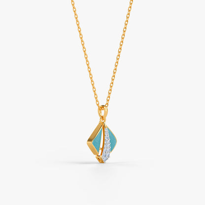 Gold Gagan Lab Grown Diamond Pendant