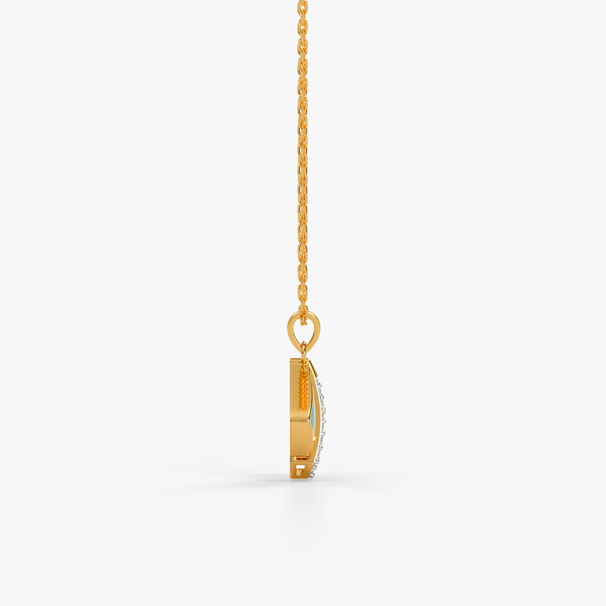Gold Gagan Lab Grown Diamond Pendant
