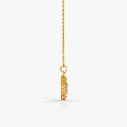 Gold Gagan Lab Grown Diamond Pendant