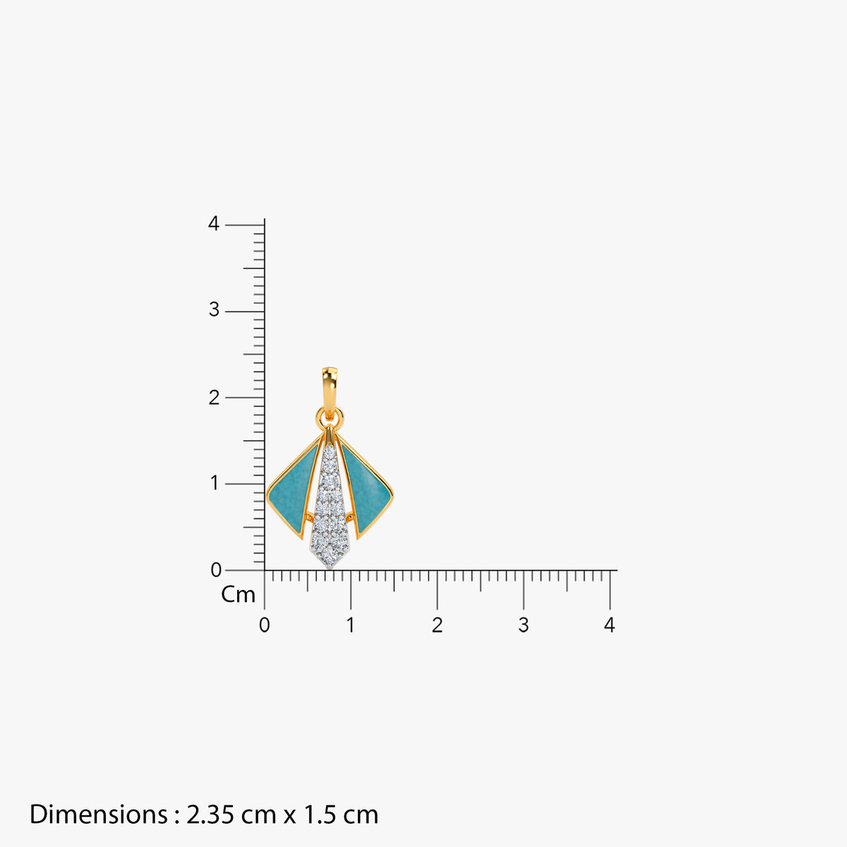 Gold Gagan Lab Grown Diamond Pendant