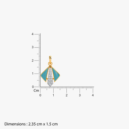 Gold Gagan Lab Grown Diamond Pendant
