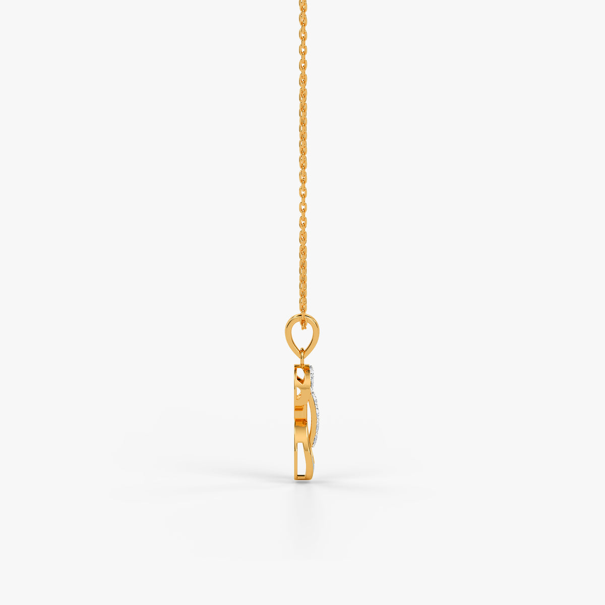 Gold Safira Lab Grown Diamond Pendant