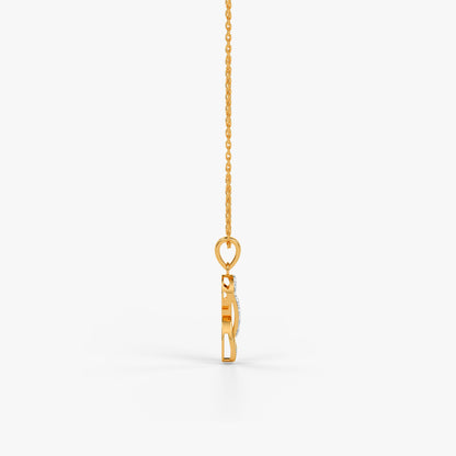 Gold Safira Lab Grown Diamond Pendant
