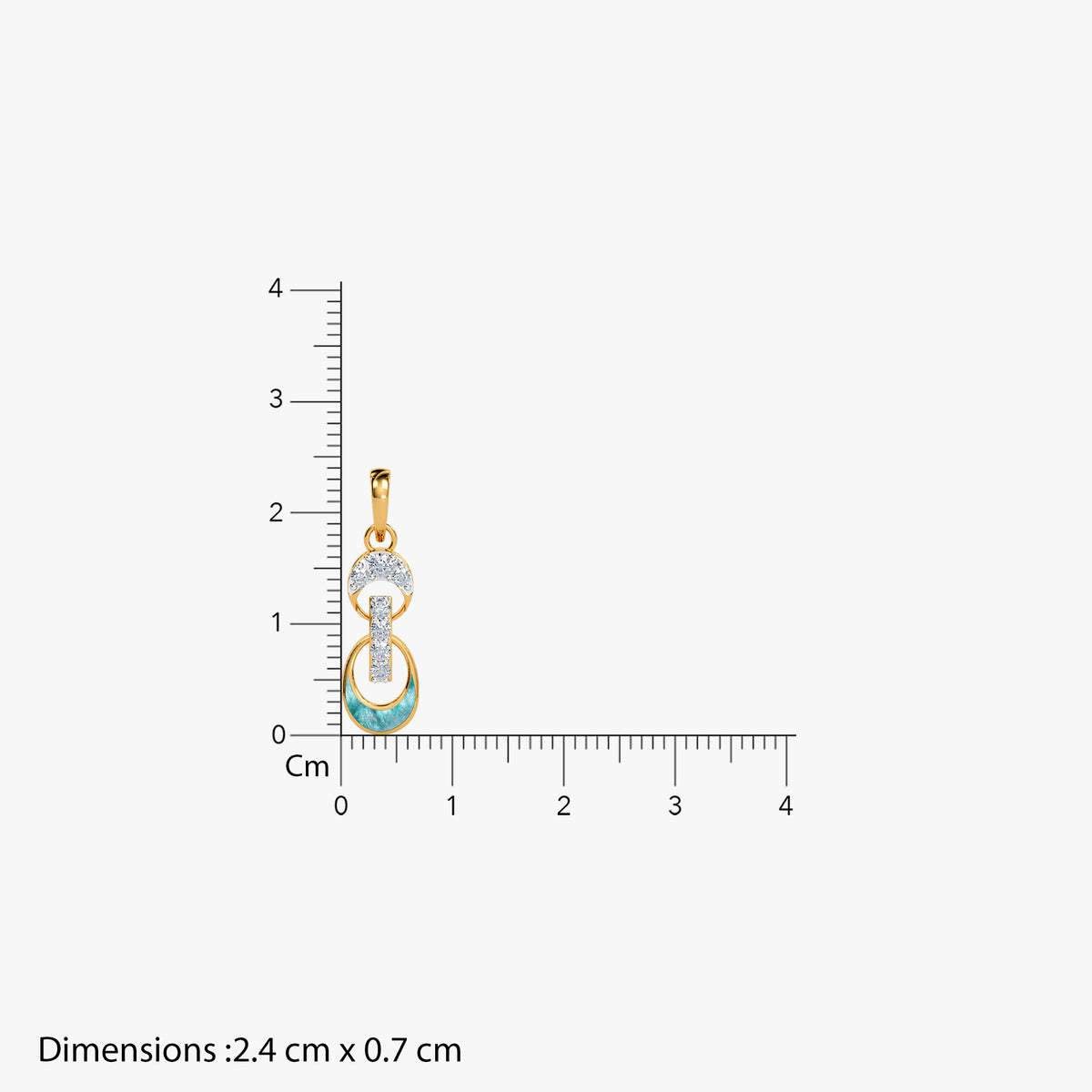 Gold Safira Lab Grown Diamond Pendant
