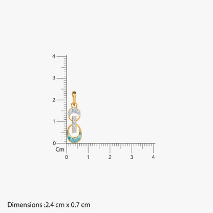 Gold Safira Lab Grown Diamond Pendant