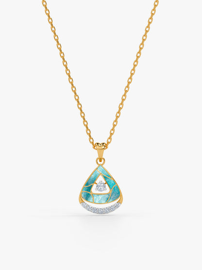 Gold Kubbe Lab Grown Diamond Pendant