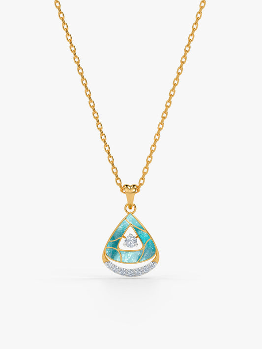 Gold Kubbe Lab Grown Diamond Pendant