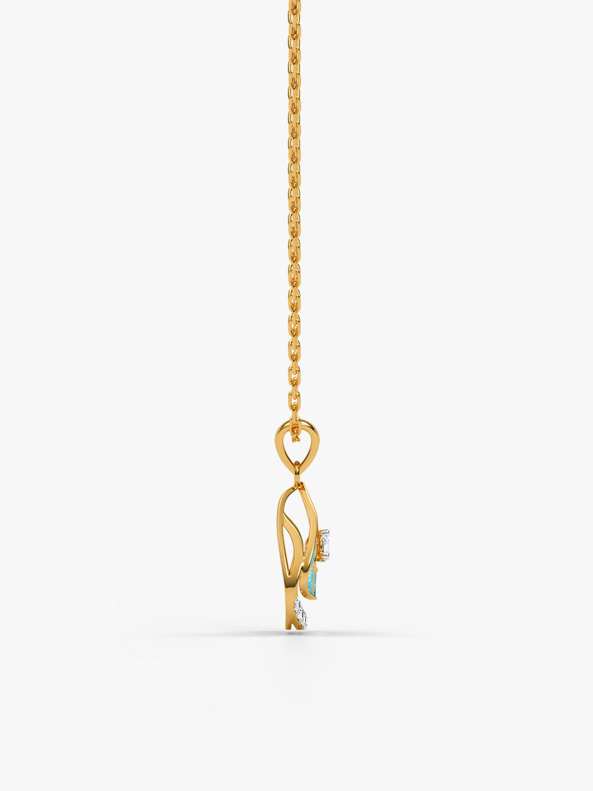 Gold Kubbe Lab Grown Diamond Pendant