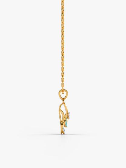 Gold Kubbe Lab Grown Diamond Pendant