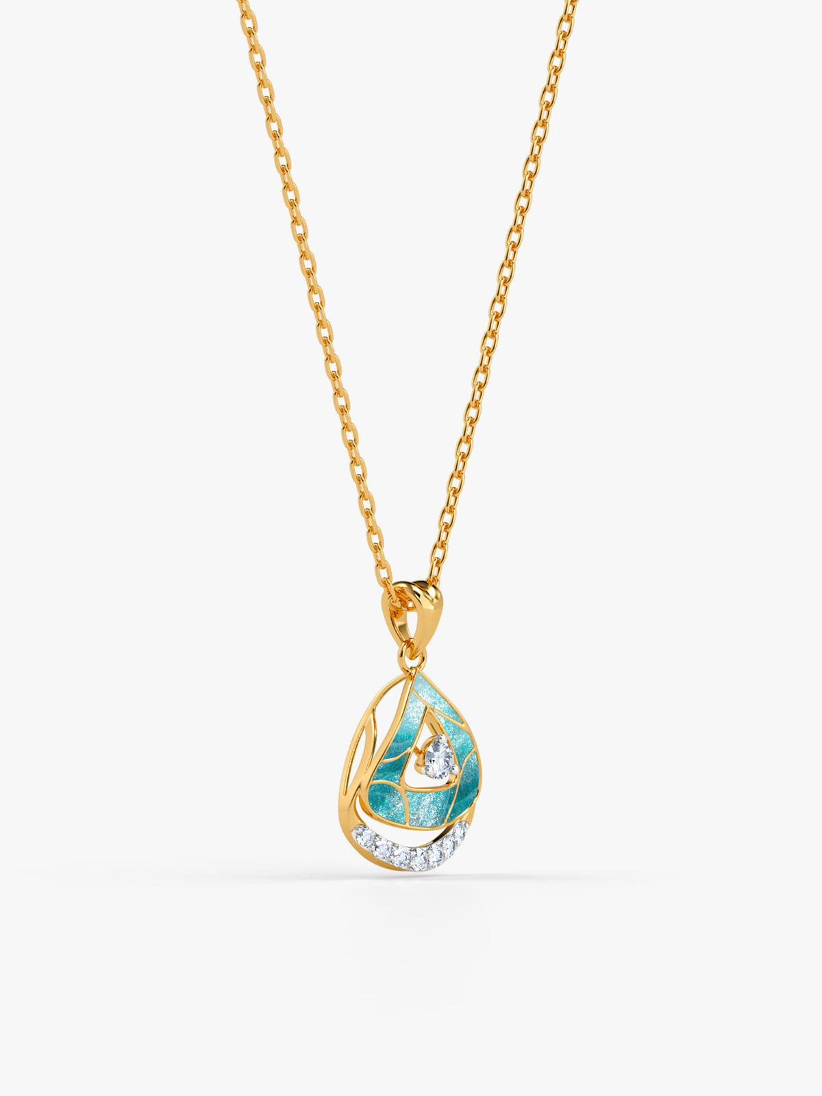 Gold Kubbe Lab Grown Diamond Pendant