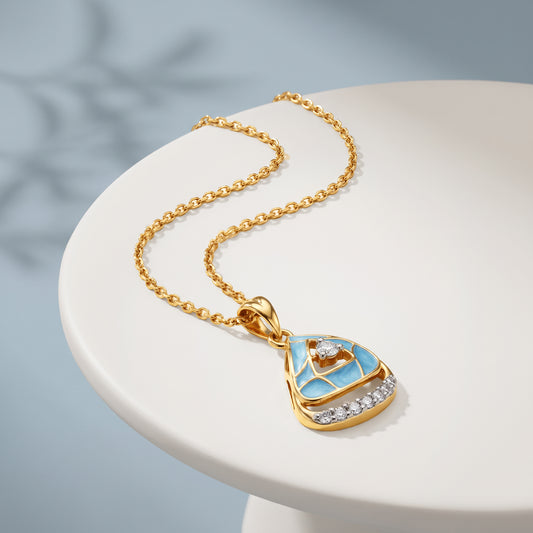 Gold Kubbe Lab Grown Diamond Pendant