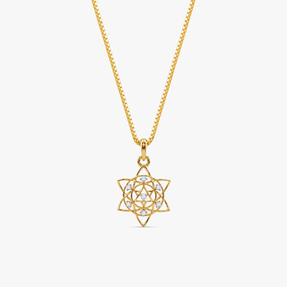Gold Divine Chakra Lab Grown Diamond Convertible Rakhi Pendant