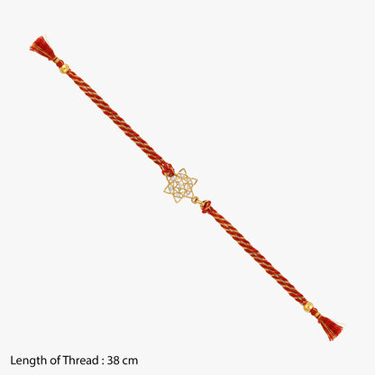 Gold Divine Chakra Lab Grown Diamond Convertible Rakhi Pendant