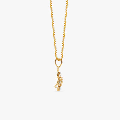 Gold Om Blossom Lab Grown Diamond Convertible Rakhi Pendant