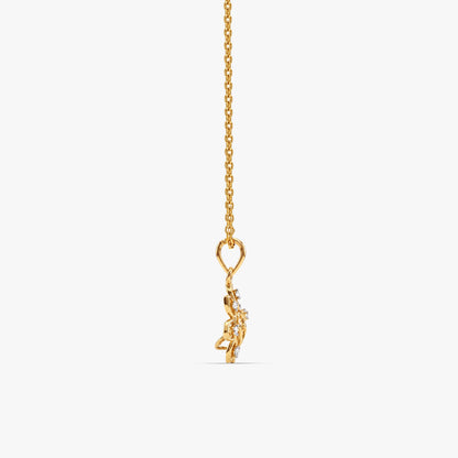 Gold Om Blossom Lab Grown Diamond Convertible Rakhi Pendant