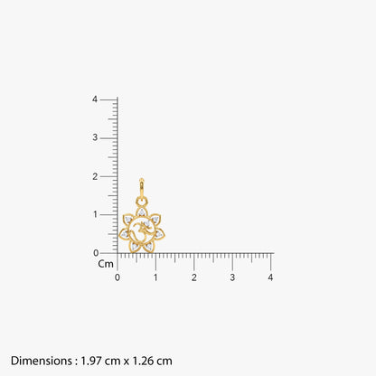 Gold Om Blossom Lab Grown Diamond Convertible Rakhi Pendant