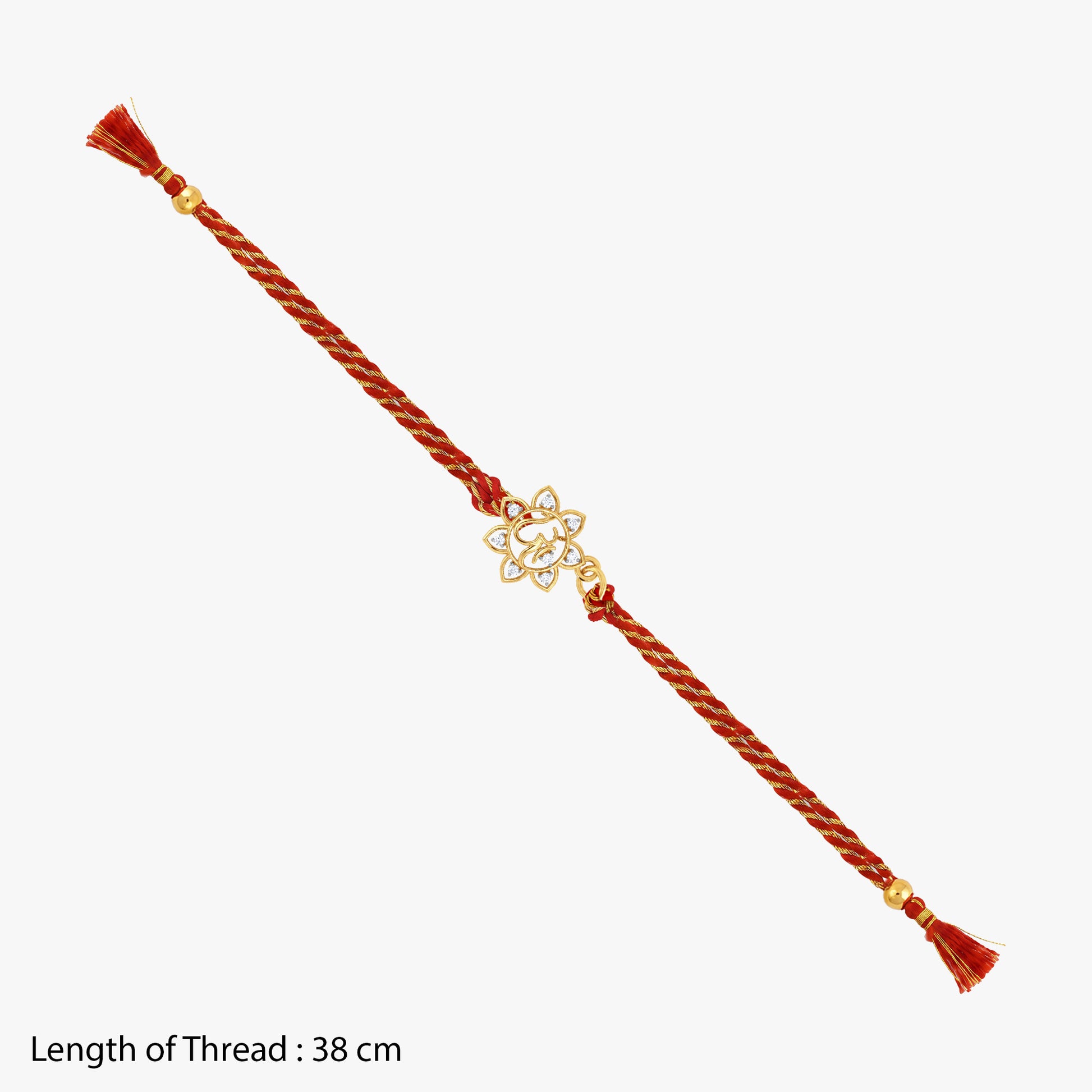 Gold Om Blossom Lab Grown Diamond Convertible Rakhi Pendant