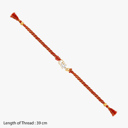 Gold Shree Vinayaka Lab Grown Diamond Convertible Rakhi Pendant