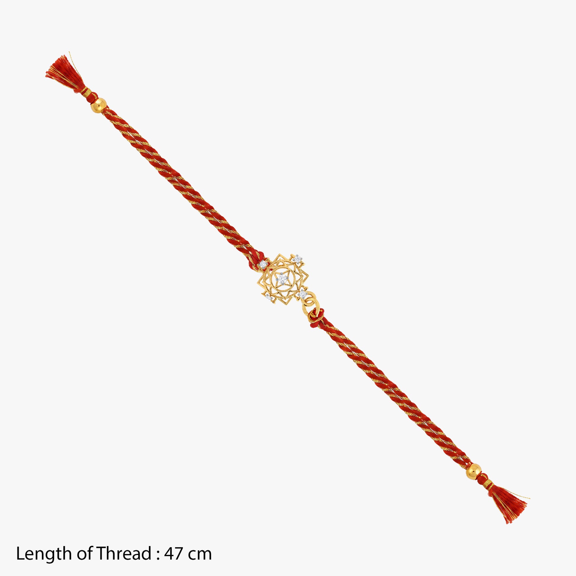 Gold Chakra Aura Lab Grown Diamond Convertible Rakhi Pendant