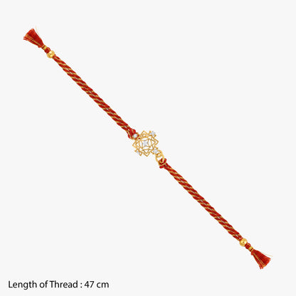 Gold Chakra Aura Lab Grown Diamond Convertible Rakhi Pendant