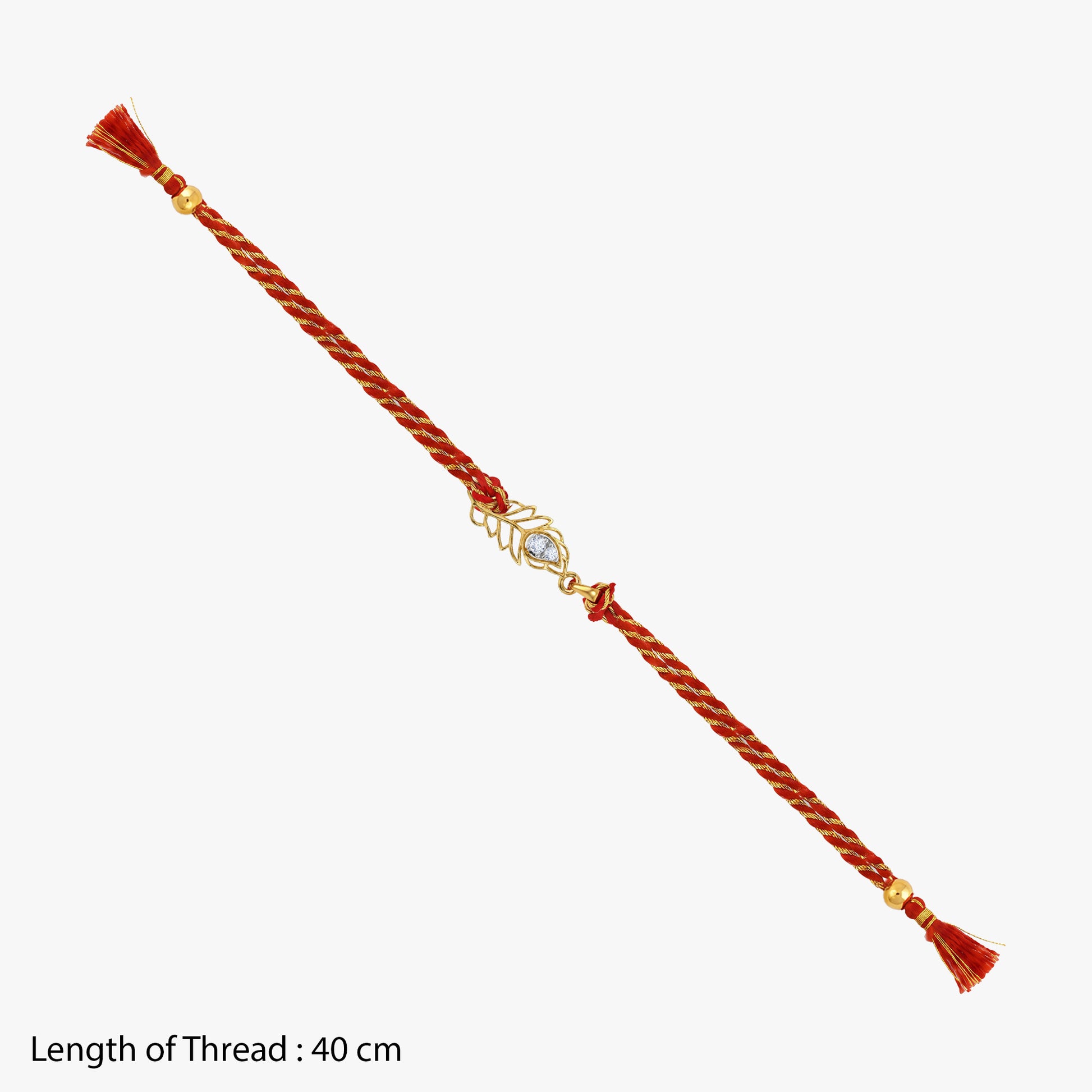Gold Divine Feather Lab Grown Diamond Convertible Rakhi Pendant