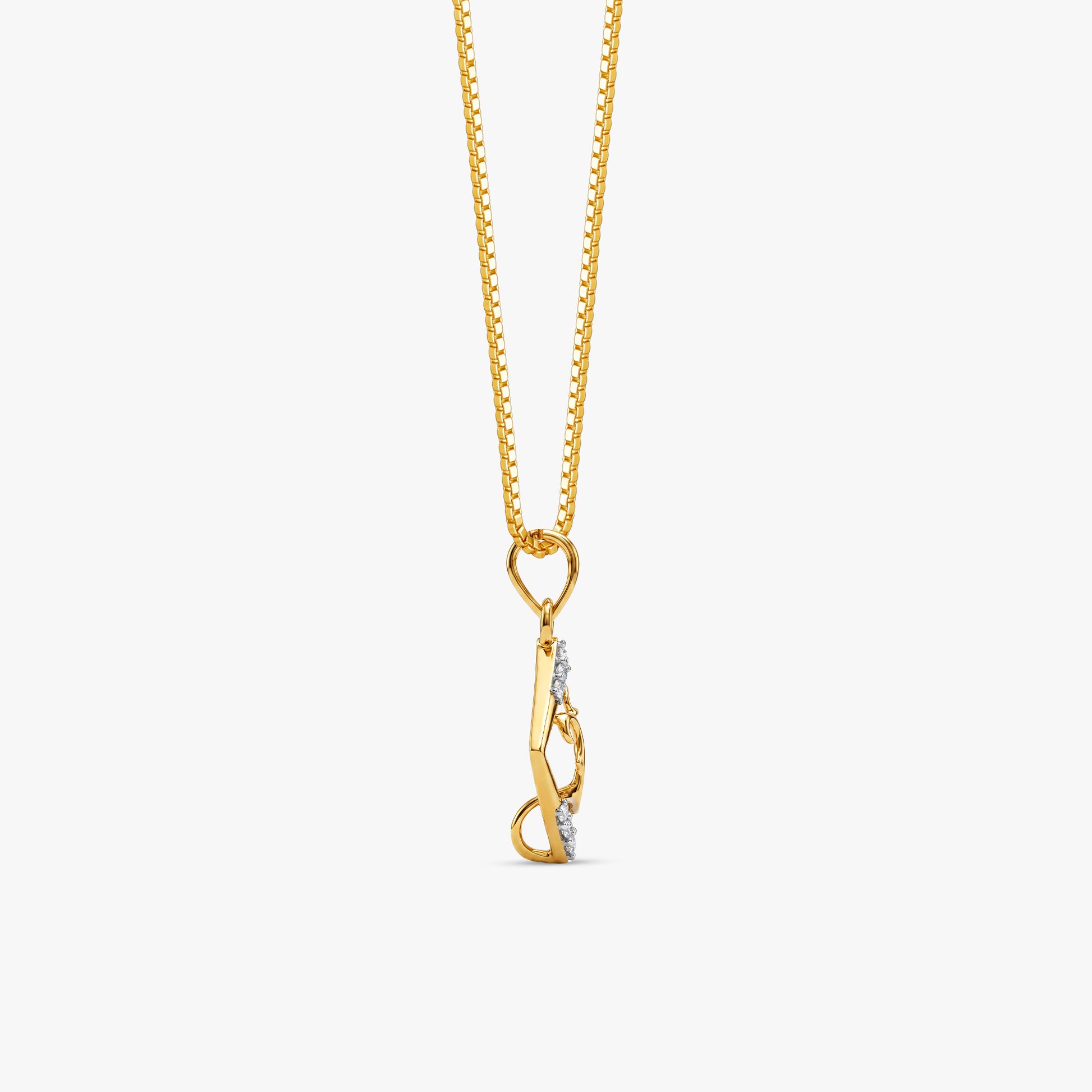 Gold Ganesha Aura Lab Grown Diamond Convertible Rakhi Pendant