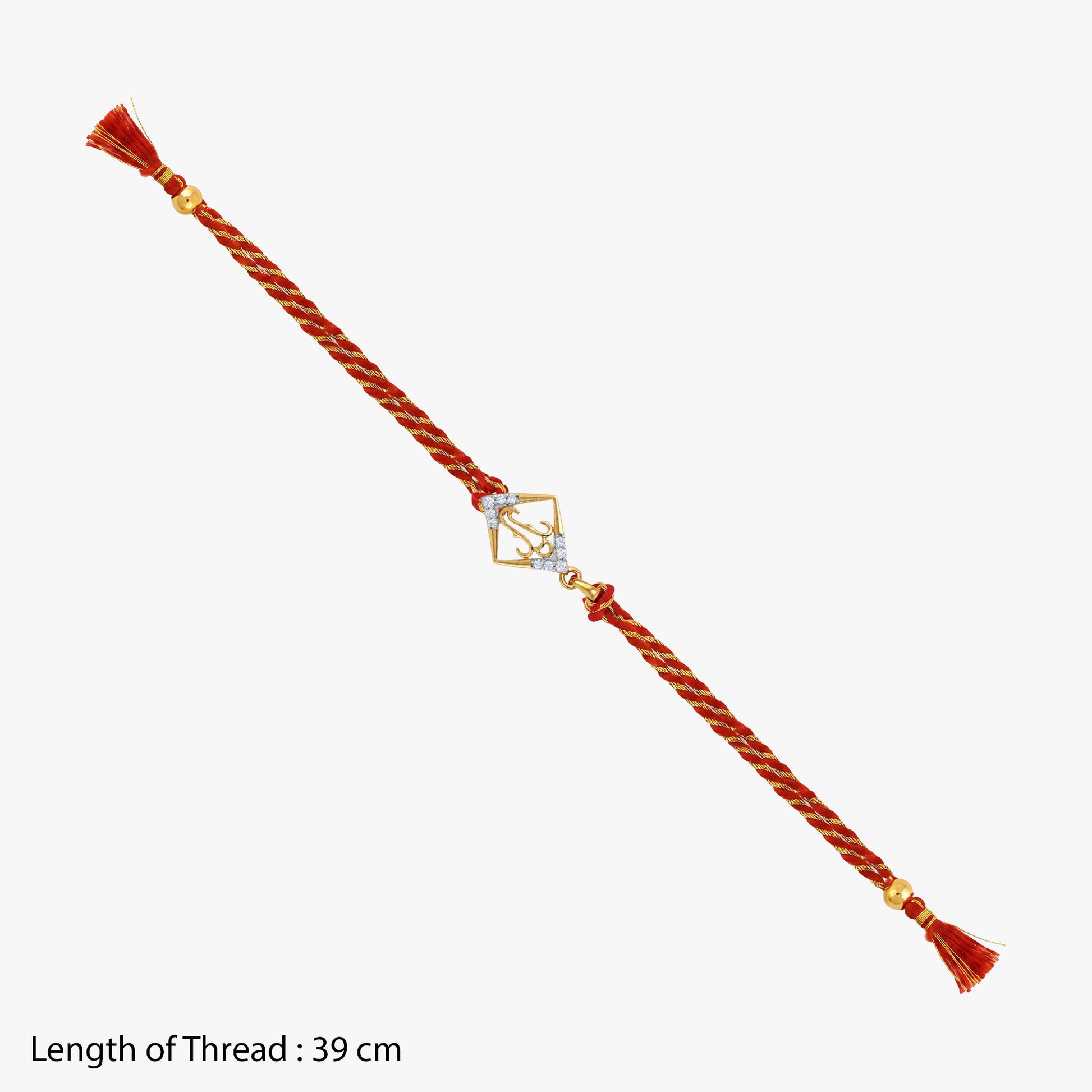 Gold Ganesha Aura Lab Grown Diamond Convertible Rakhi Pendant