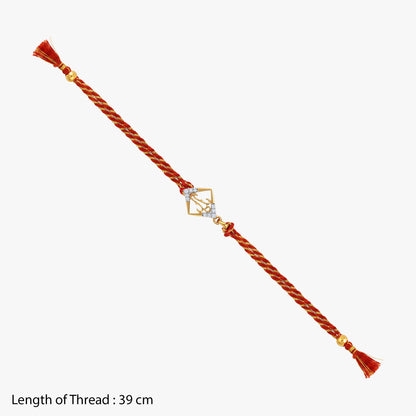 Gold Ganesha Aura Lab Grown Diamond Convertible Rakhi Pendant