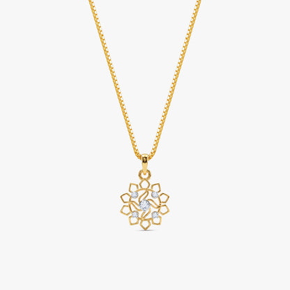 Gold Swastik Classic Lab Grown Diamond Convertible Rakhi Pendant