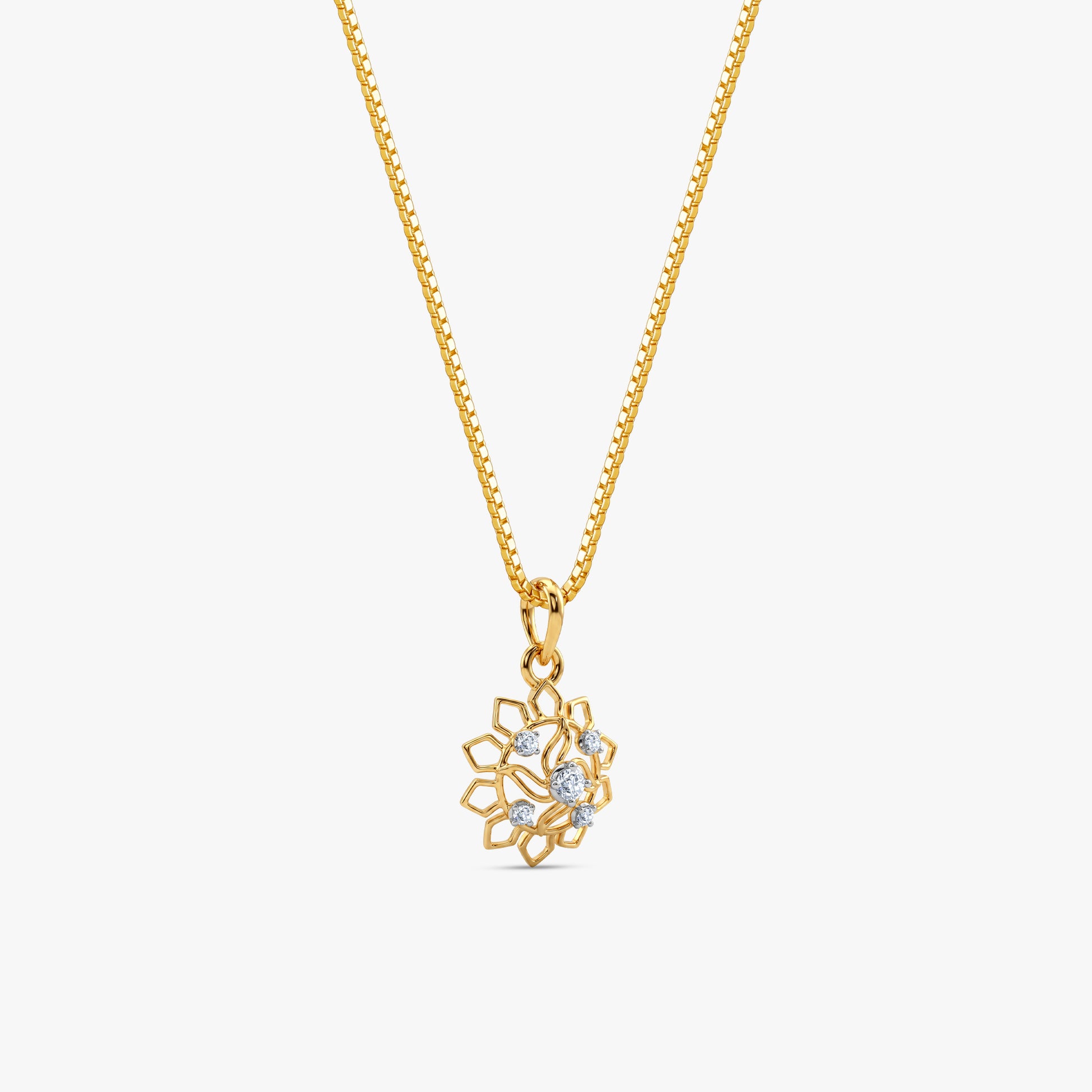 Gold Swastik Classic Lab Grown Diamond Convertible Rakhi Pendant