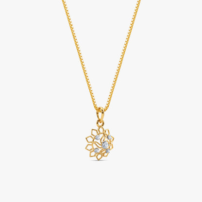 Gold Swastik Classic Lab Grown Diamond Convertible Rakhi Pendant