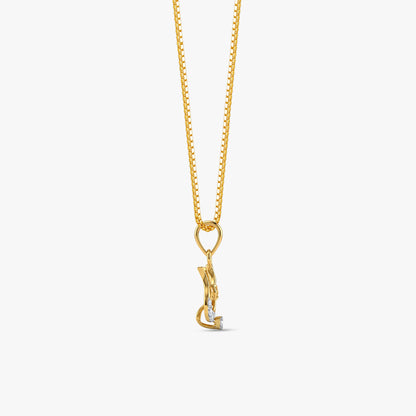 Gold Timeless Trishul Lab Grown Diamond Convertible Rakhi Pendant