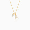 Gold Luv Lab Grown Diamond Initial Pendant (9K)