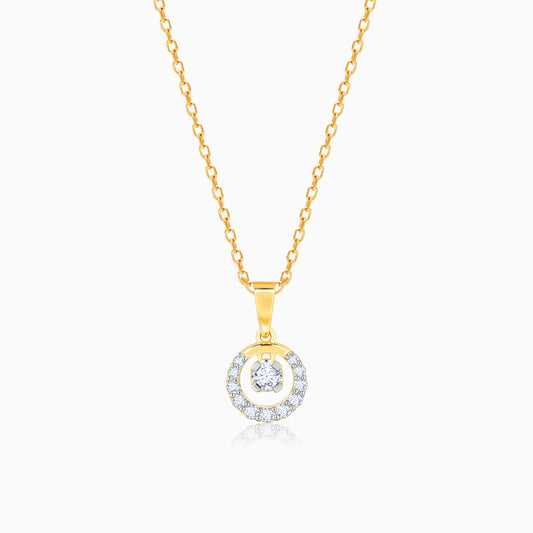 Gold Enchanted Touch Diamond Pendant