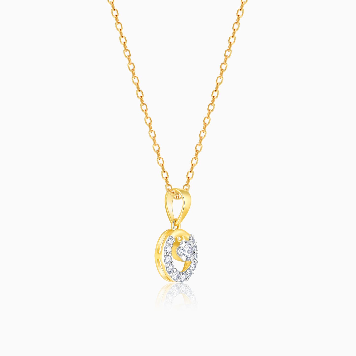 Gold Enchanted Touch Diamond Pendant