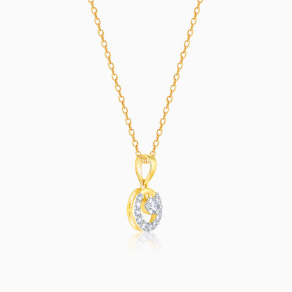 Gold Enchanted Touch Diamond Pendant