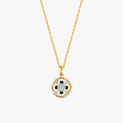 Gold Petals of Love Lab Grown Diamond Pendant