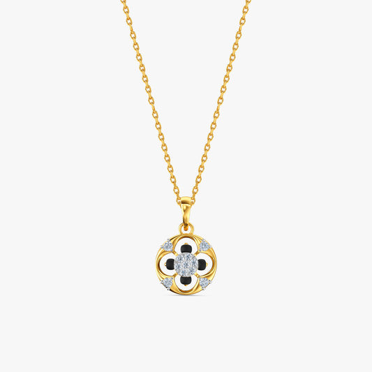 Gold Petals of Love Lab Grown Diamond Pendant